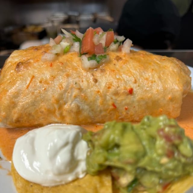 Steak Burrito Mojado Dinner.