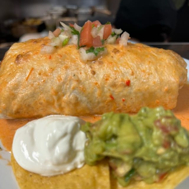 Steak Burrito Mojado Dinner.