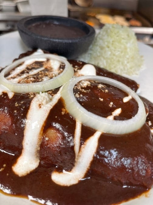 Enchiladas Mole Lunch.