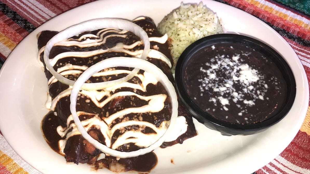 Enchiladas Mole Dinner.