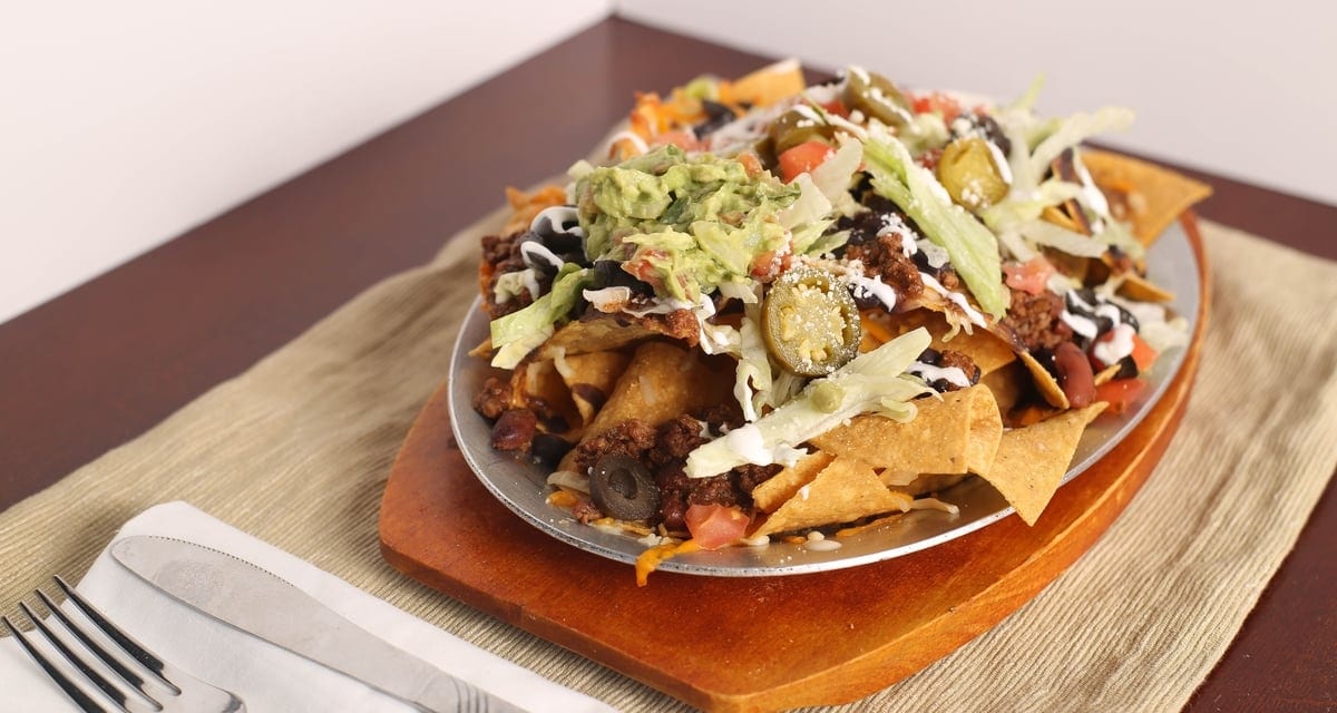 Vegetarian Nachos Lunch.