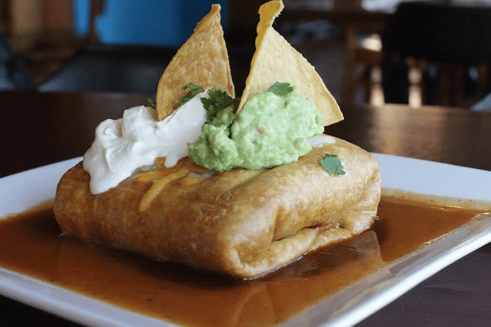 Chicken Chimichanga Lunch.