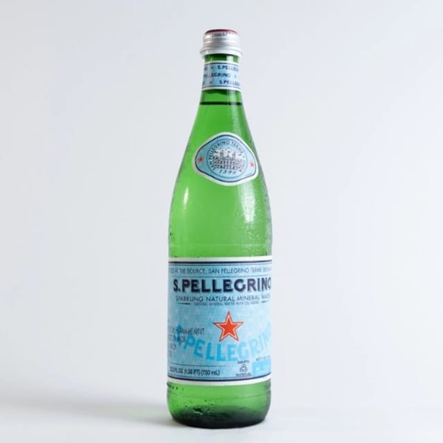 Sparkling San Pellegrino.