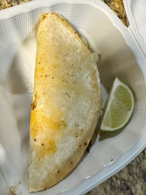 Traditional Taco Side Lunch.