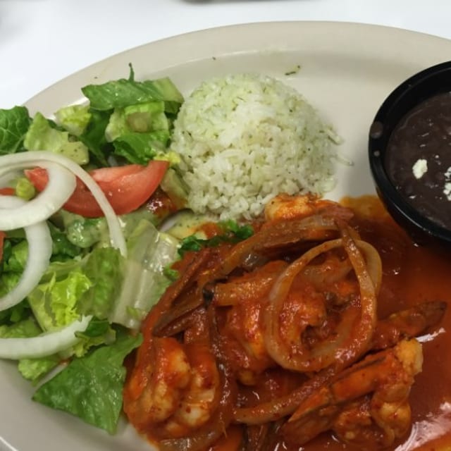 Shrimp Diablo Lunch.